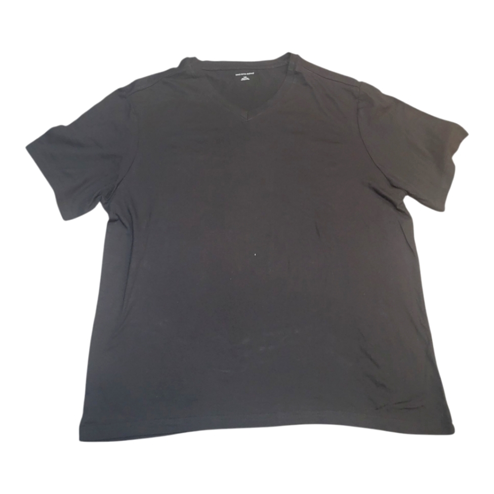 Saks 5th Avenue Mens V Neck Tshirt Size XL Black